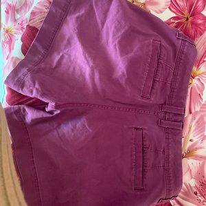 Size 4 purple khaki shorts